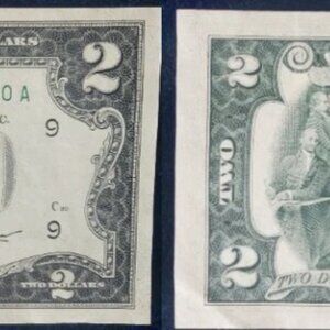 1976 FEDERAL RESERVE NOTE UNITED STATES TWO DOLLARS SERIES 1976 I08051670A